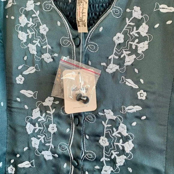 Free People Say My Name Dress in Turquoise - Picture 4 of 4